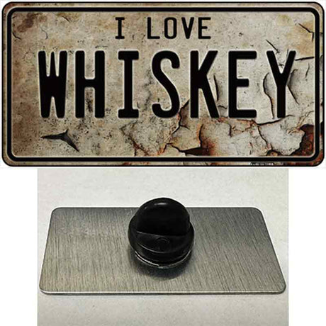 I Love Whiskey Novelty Metal Hat Pin