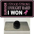 Breast Cancer Survivor Ribbon Novelty Metal Hat Pin