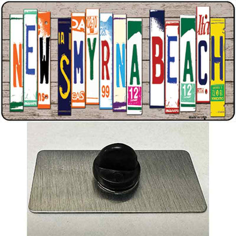 New Smyrna Beach Plate Art Novelty Metal Hat Pin