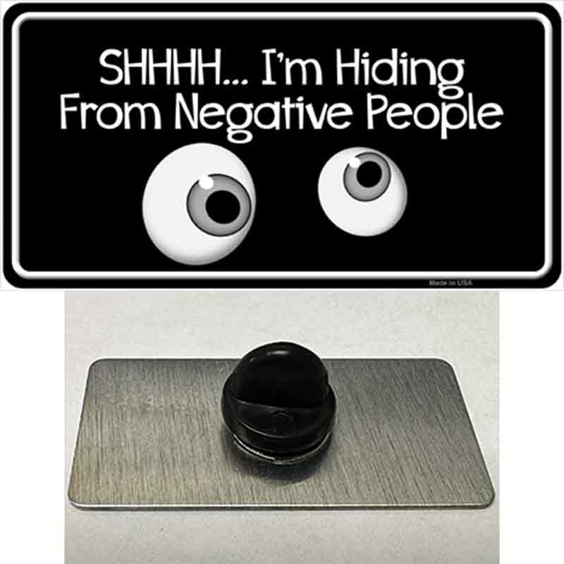 Hiding From Negative People Novelty Metal Hat Pin