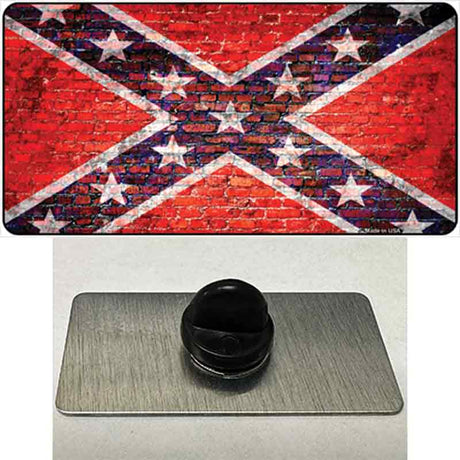 Rebel Flag Brick Wall Novelty Metal Hat Pin