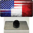 United States France Flag Fade Novelty Metal Hat Pin