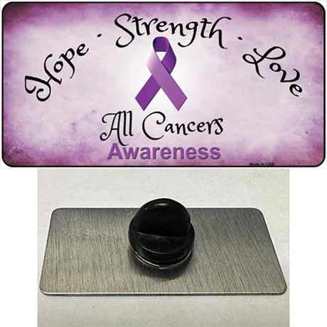 All Cancer Awareness Novelty Metal Hat Pin