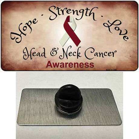 Head and Neck Cancer Ribbon Novelty Metal Hat Pin