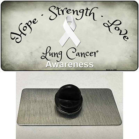 Lung Cancer Ribbon Novelty Metal Hat Pin