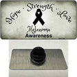 Melanoma Cancer Ribbon Novelty Metal Hat Pin