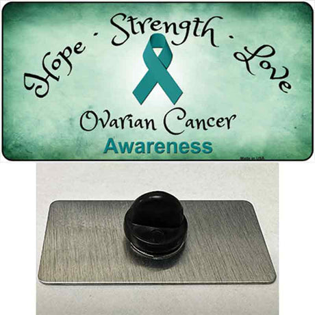 Ovarian Cancer Ribbon Novelty Metal Hat Pin