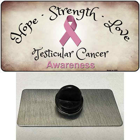 Testicular Cancer Ribbon Novelty Metal Hat Pin