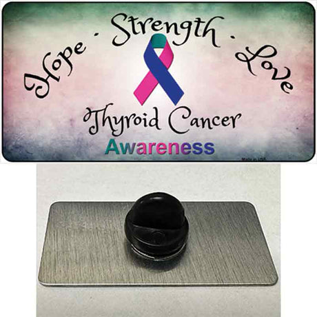 Thyroid Cancer Ribbon Novelty Metal Hat Pin