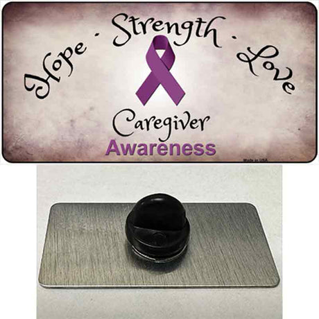 Honors Caregivers Ribbon Novelty Metal Hat Pin