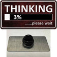 Thinking Please Wait Novelty Metal Hat Pin