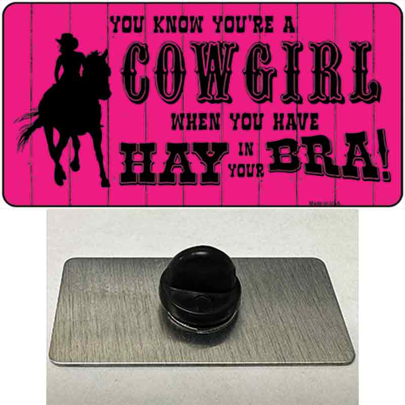 Pink Cowgirl Novelty Metal Hat Pin