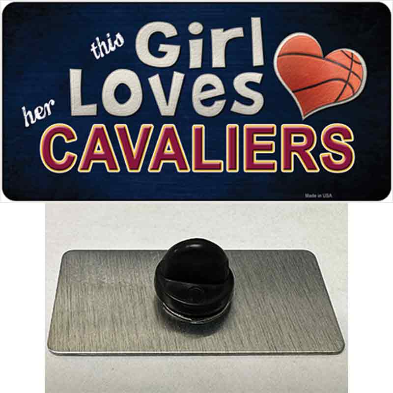 This Girl Loves Her Cavaliers Novelty Metal Hat Pin