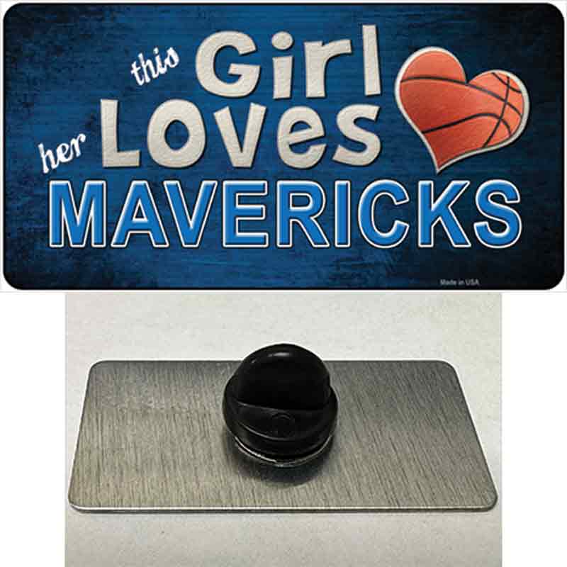 This Girl Loves Her Mavericks Novelty Metal Hat Pin