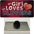 This Girl Loves Her Clippers Novelty Metal Hat Pin