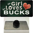 This Girl Loves Her Bucks Novelty Metal Hat Pin