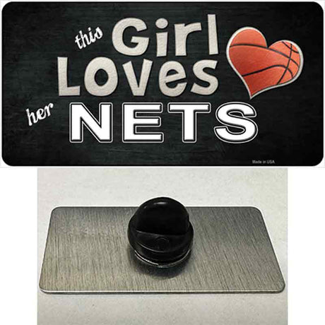 This Girl Loves Her Nets Novelty Metal Hat Pin