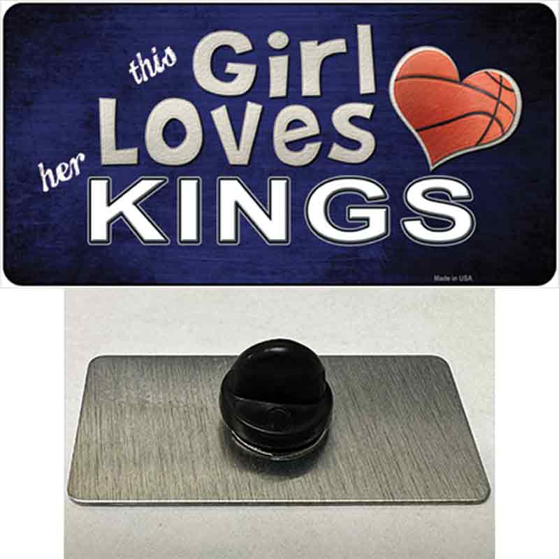 This Girl Loves Her Kings Novelty Metal Hat Pin