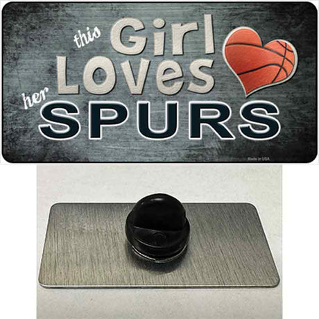 This Girl Loves Her Spurs Novelty Metal Hat Pin