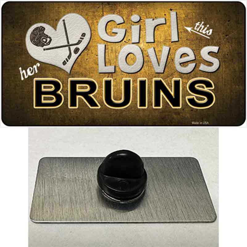 This Girl Loves Her Bruins Novelty Metal Hat Pin