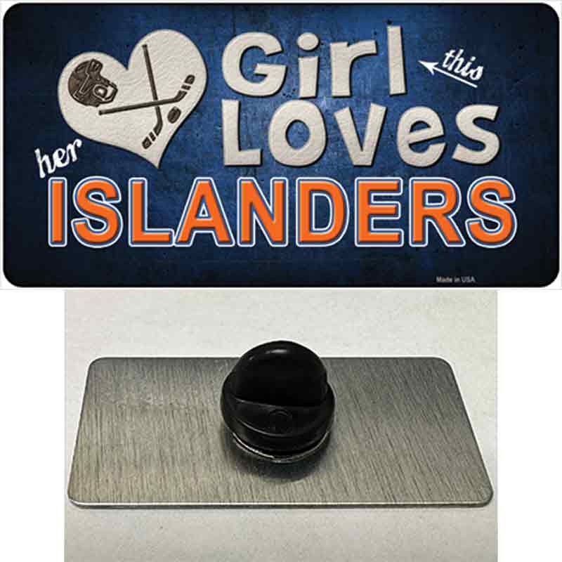 This Girl Loves Her Islanders Novelty Metal Hat Pin