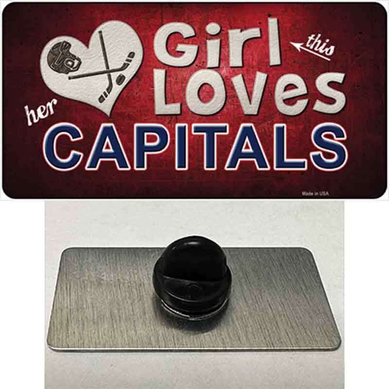 This Girl Loves Her Capitals Novelty Metal Hat Pin