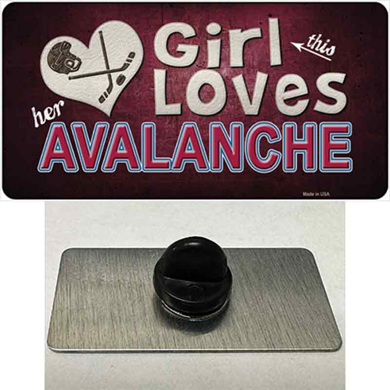 This Girl Loves Her Avalanche Novelty Metal Hat Pin