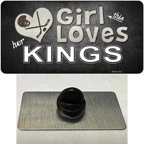 This Girl Loves Her Kings Hockey Novelty Metal Hat Pin