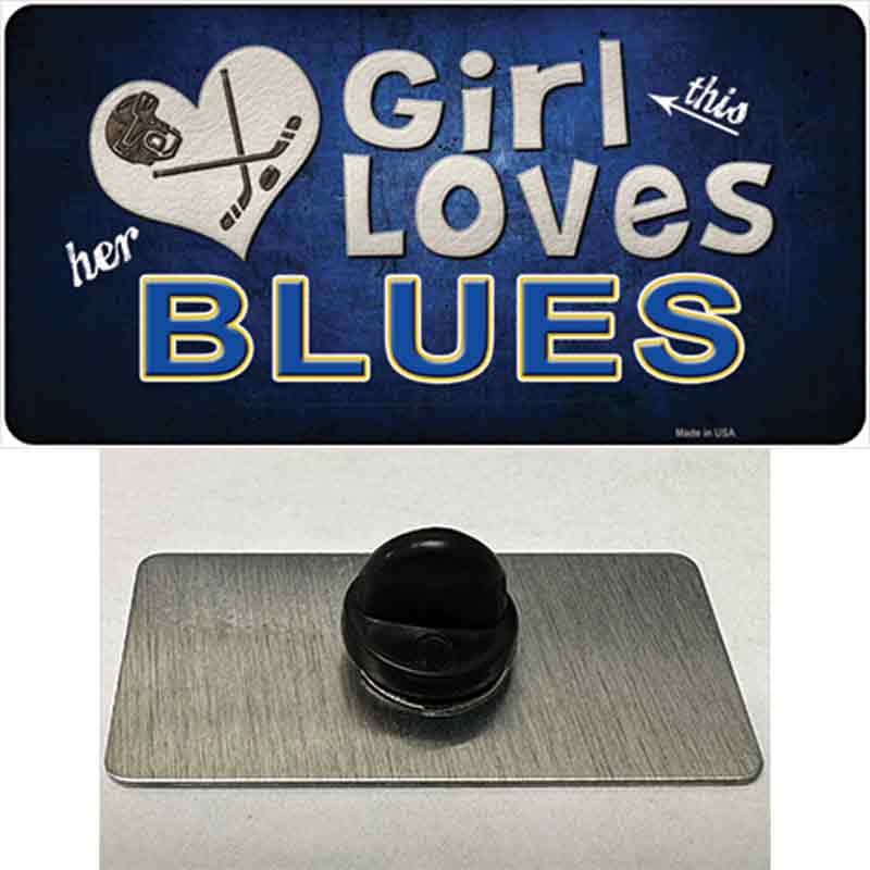 This Girl Loves Her Blues Novelty Metal Hat Pin