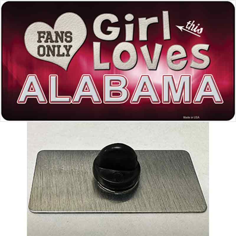 This Girl Loves Alabama Novelty Metal Hat Pin