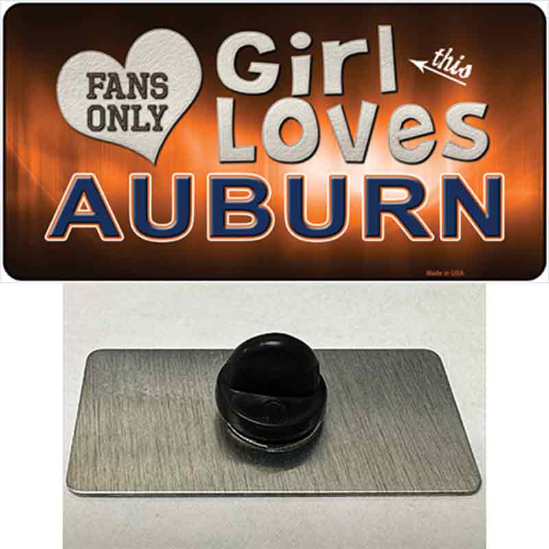 This Girl Loves Auburn Novelty Metal Hat Pin