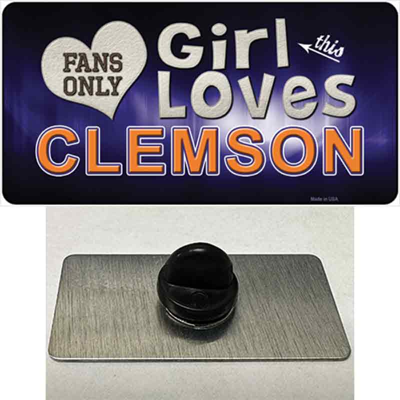 This Girl Loves Clemson Novelty Metal Hat Pin