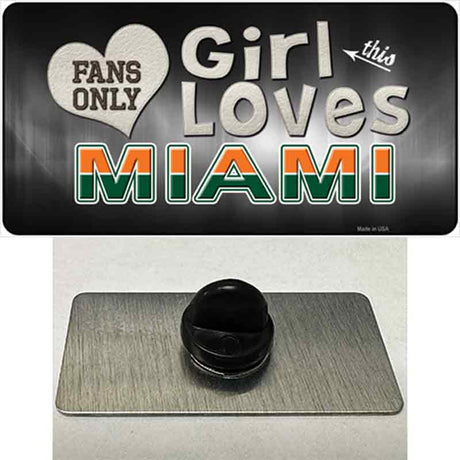 This Girl Loves Miami Novelty Metal Hat Pin