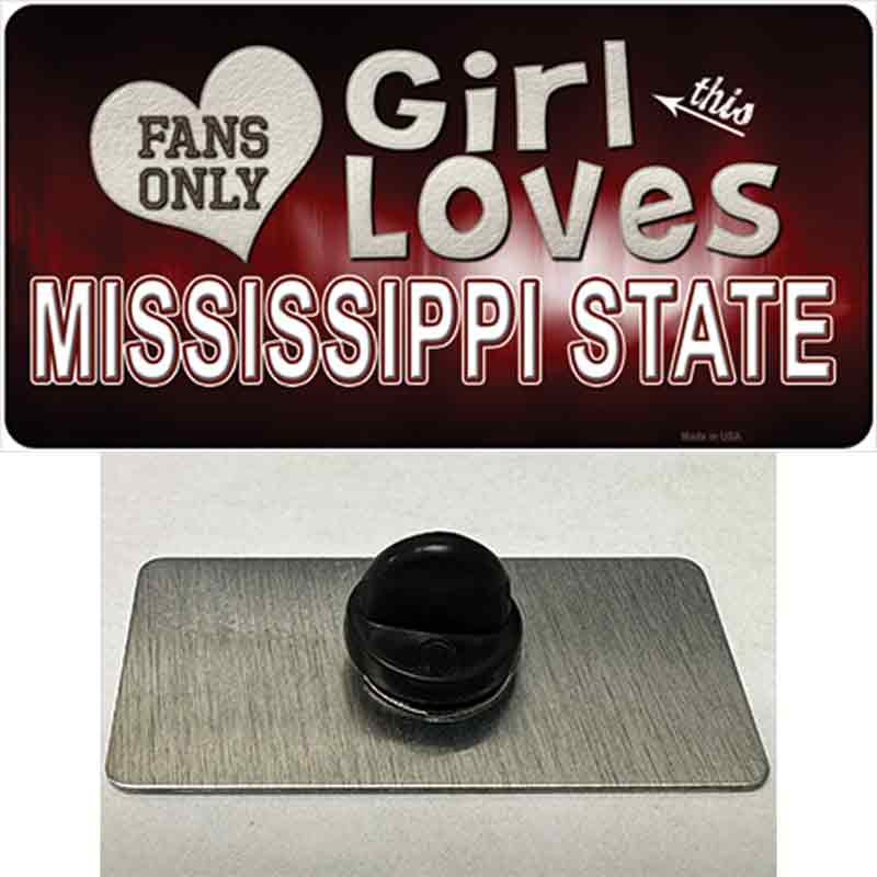 This Girl Loves Mississippi State Novelty Metal Hat Pin