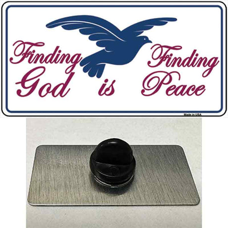 Finding God Finding Peace Novelty Metal Hat Pin