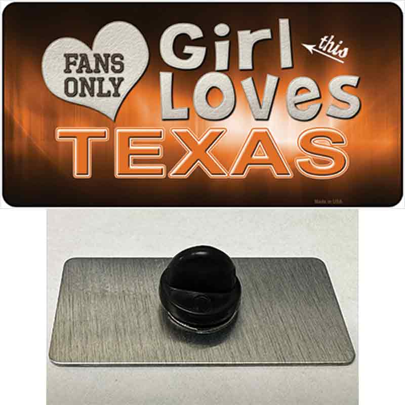 This Girl Loves Texas Novelty Metal Hat Pin