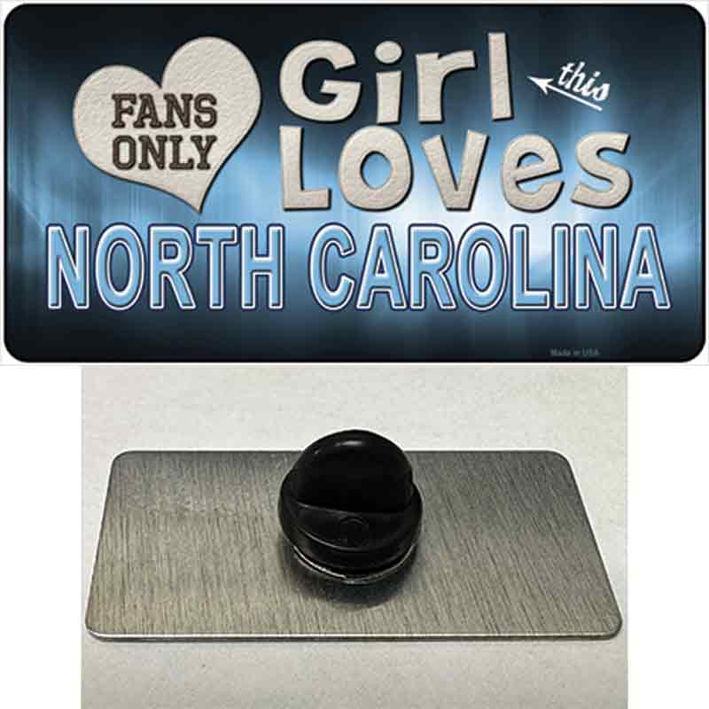 This Girl Loves North Carolina Novelty Metal Hat Pin