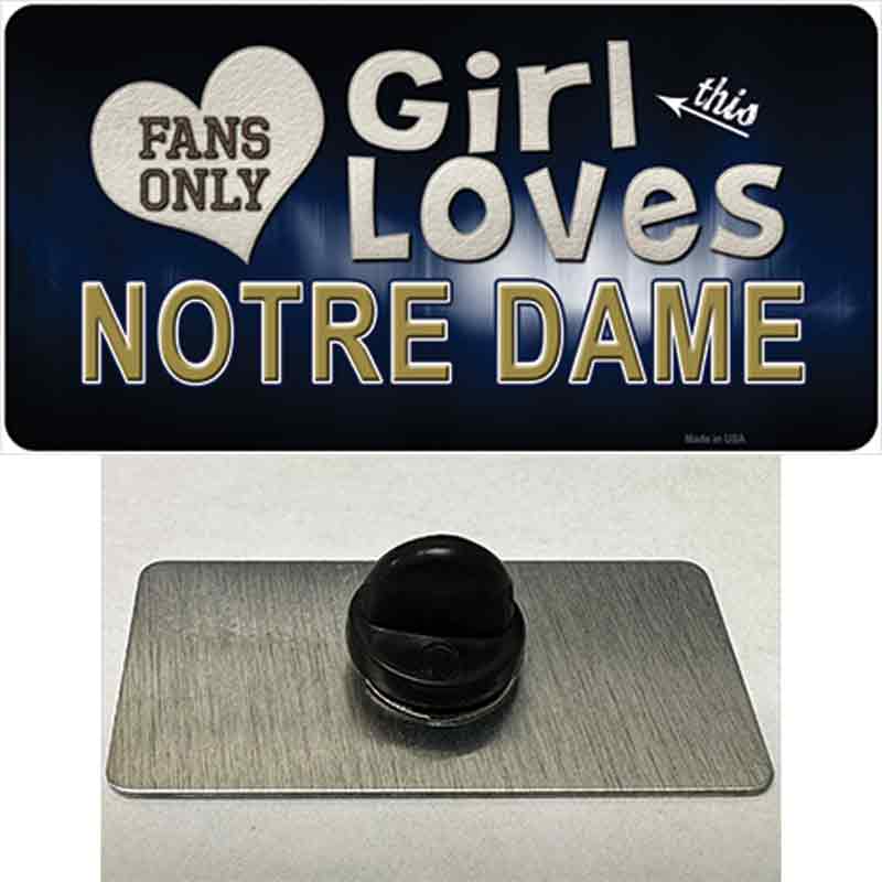 This Girl Loves Notre Dame Novelty Metal Hat Pin