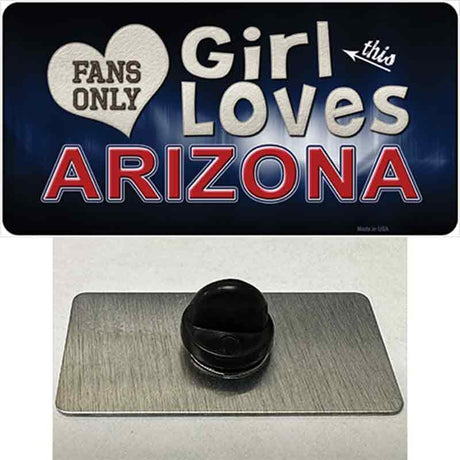 This Girl Loves Arizona Novelty Metal Hat Pin