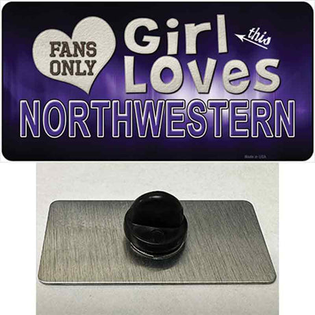 This Girl Loves Northwestern Novelty Metal Hat Pin