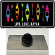 Live Love Kayak Novelty Metal Hat Pin