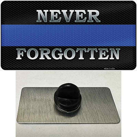 Never Forgotten Thin Blue Line Novelty Metal Hat Pin