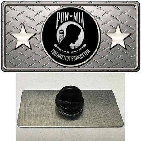 POW MIA Diamond Novelty Metal Hat Pin