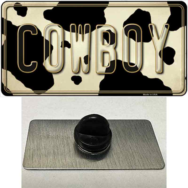 Cowboy Cow Novelty Metal Hat Pin