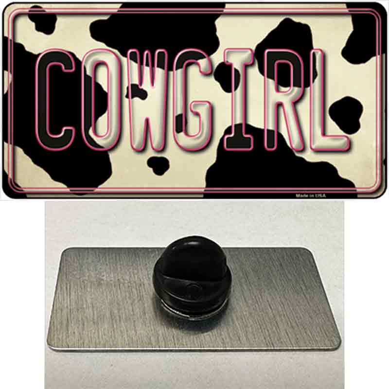 Cowgirl Cow Novelty Metal Hat Pin