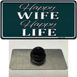 Happy Wife Happy Life Novelty Metal Hat Pin