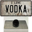 I Love Vodka Novelty Metal Hat Pin