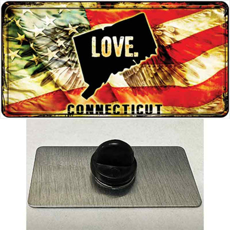 Connecticut Love Novelty Metal Hat Pin