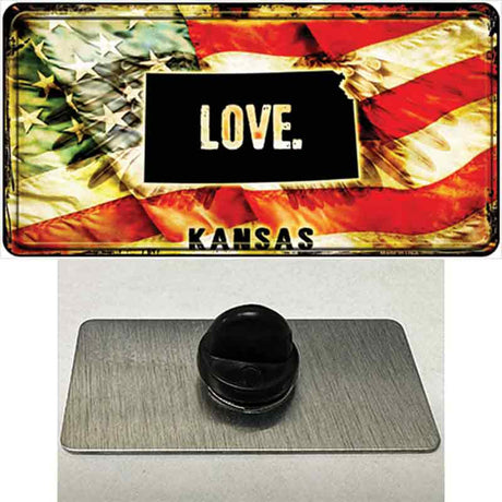 Kansas Love Novelty Metal Hat Pin