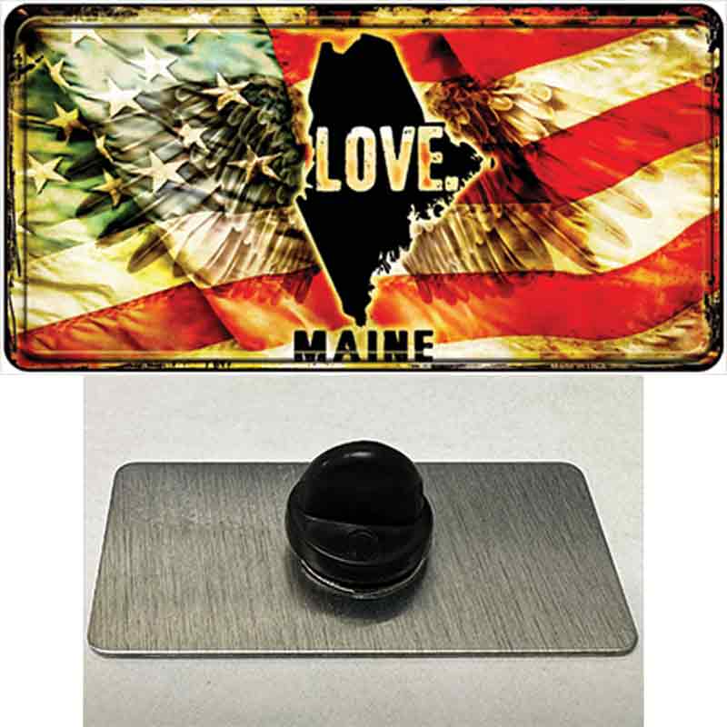 Maine Love Novelty Metal Hat Pin